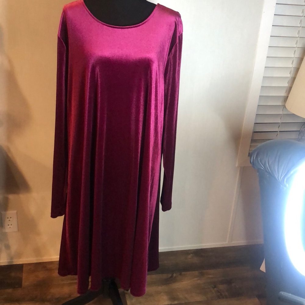 Burgundy Jewel tone velvet dress